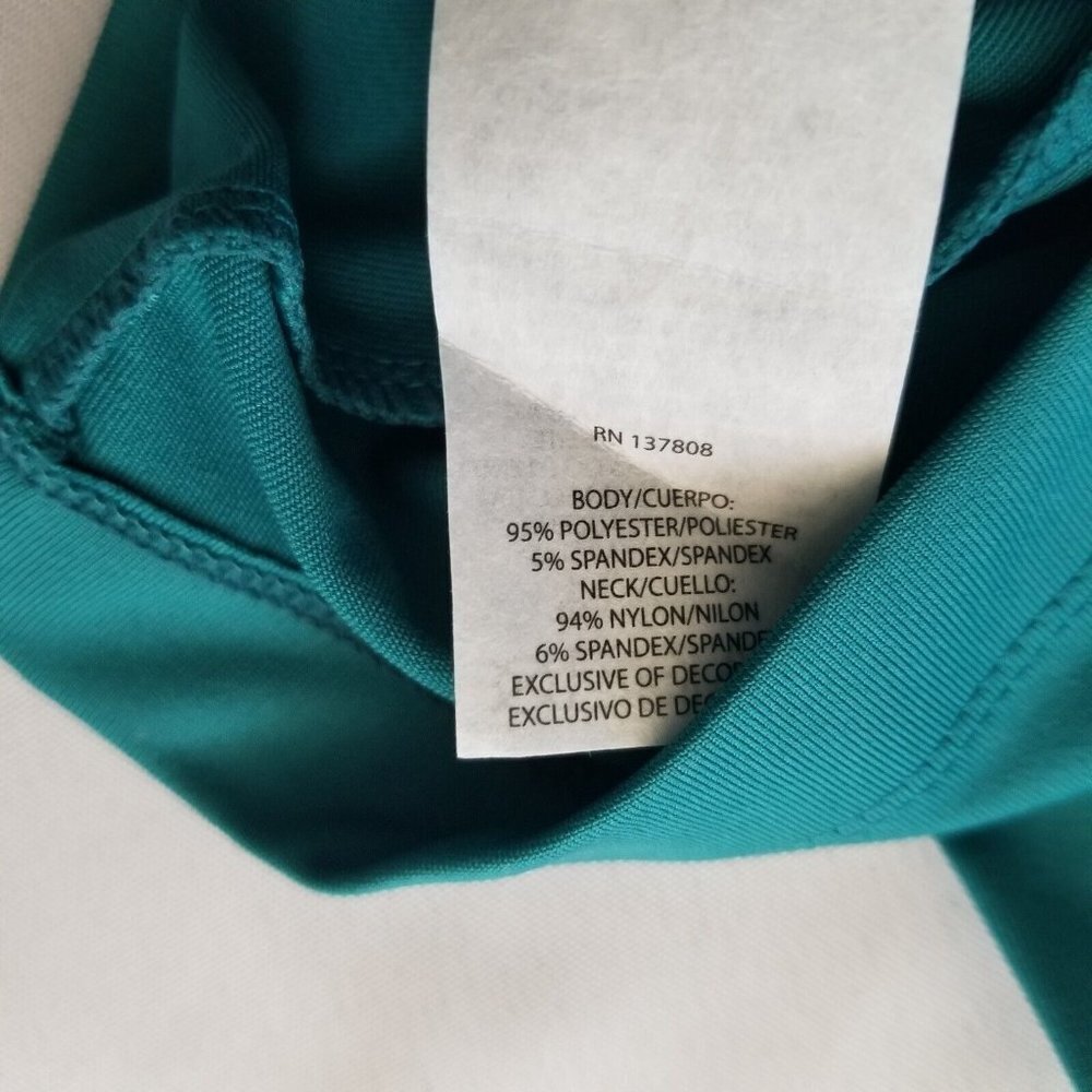 NFL MIAMI DOLPHINS WOMENS TOP LONG SLEEVE BACKLESS SPORTY SEXY CHIC TEAL SIZE L - Picture 6 of 7